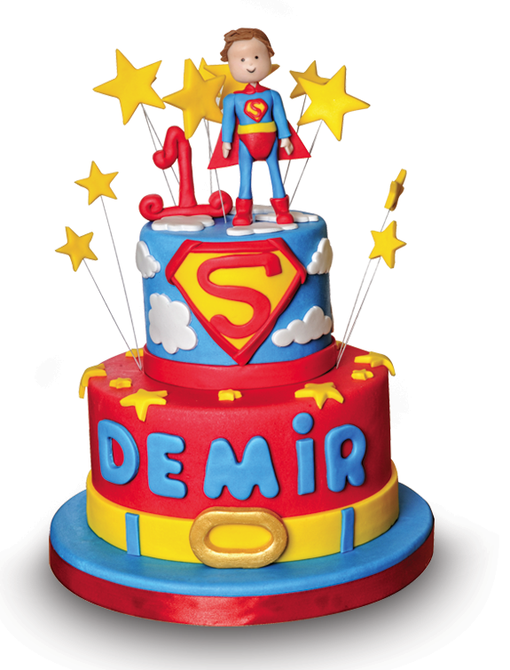 Superman Butik Doğum Günü Pastası