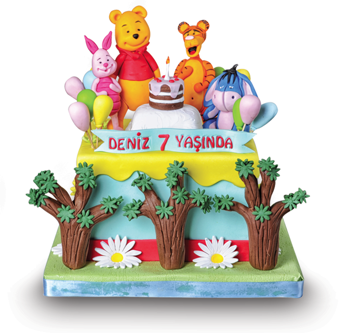 Winnie The Pooh Butik Doğum Günü Pastası