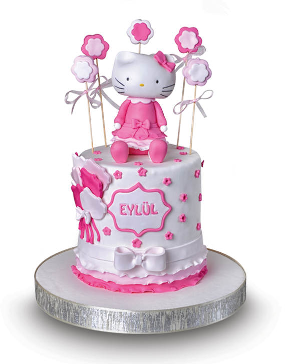 Sevimli Hello Kitty Butik Doğum Günü Pastası