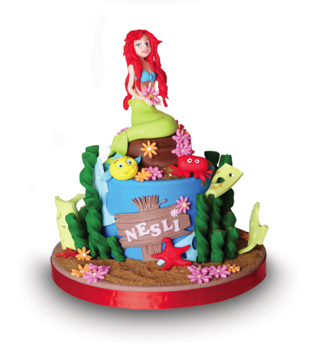 Deniz Kızı Doğum Günü Butik Pastası