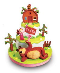 Maşa ve Koca Ayı Butik Doğum Günü Pastası