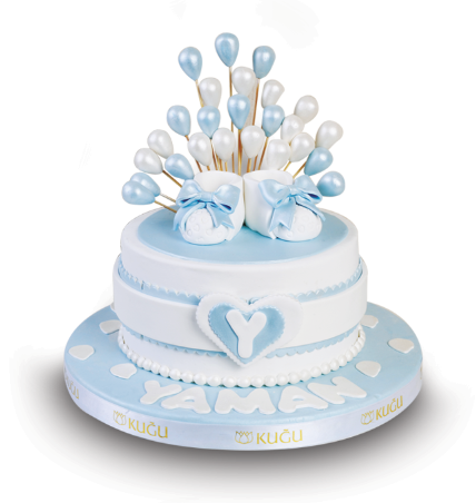 Baby Shower Beyaz Papuçlar Butik Pastası