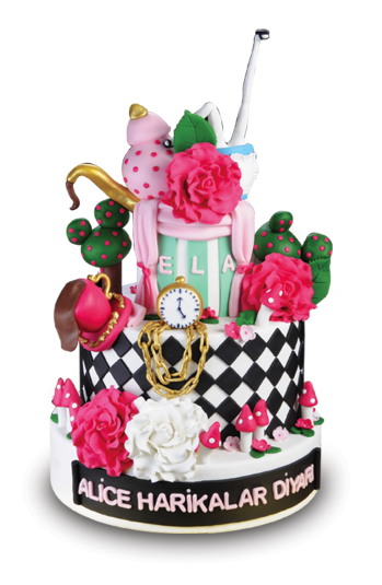 Alice Harikalar Diyarı Butik Pastası