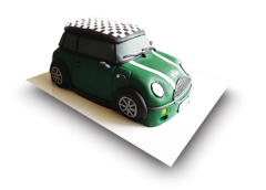 Mini Cooper Butik Doğum Günü Pastası