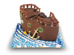Korsan Gemisi Doğum Günü Butik Pastası
