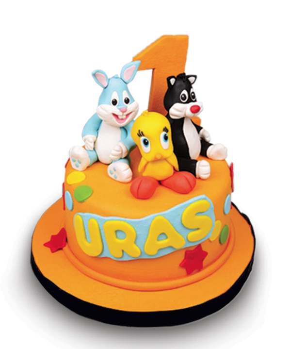 Tweety ve Arkadaşları Doğum Günü Butik Pastası Doğum Günü Pastası