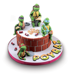Ninja Kaplumbağa Doğum Butik Günü Pastası
