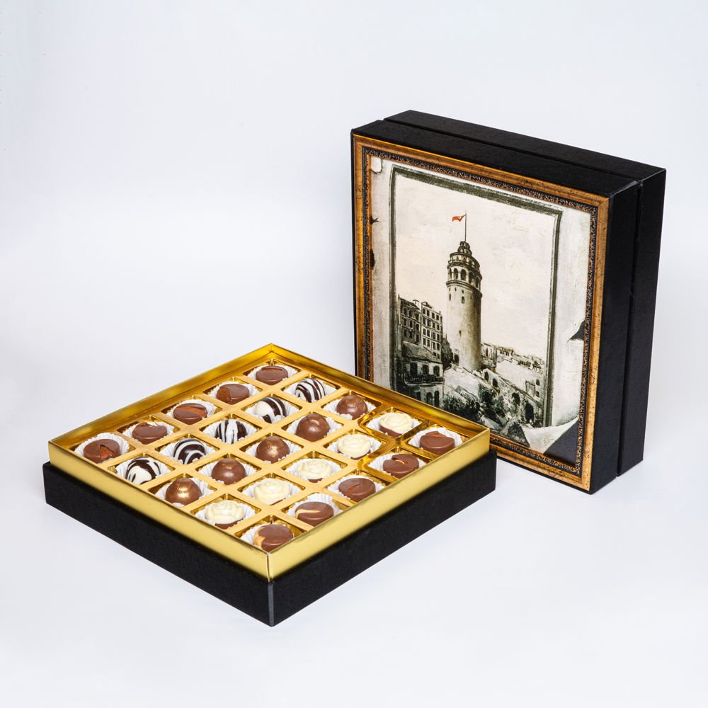 Tablolu Butik Kutu Spesiyal Çikolata 6