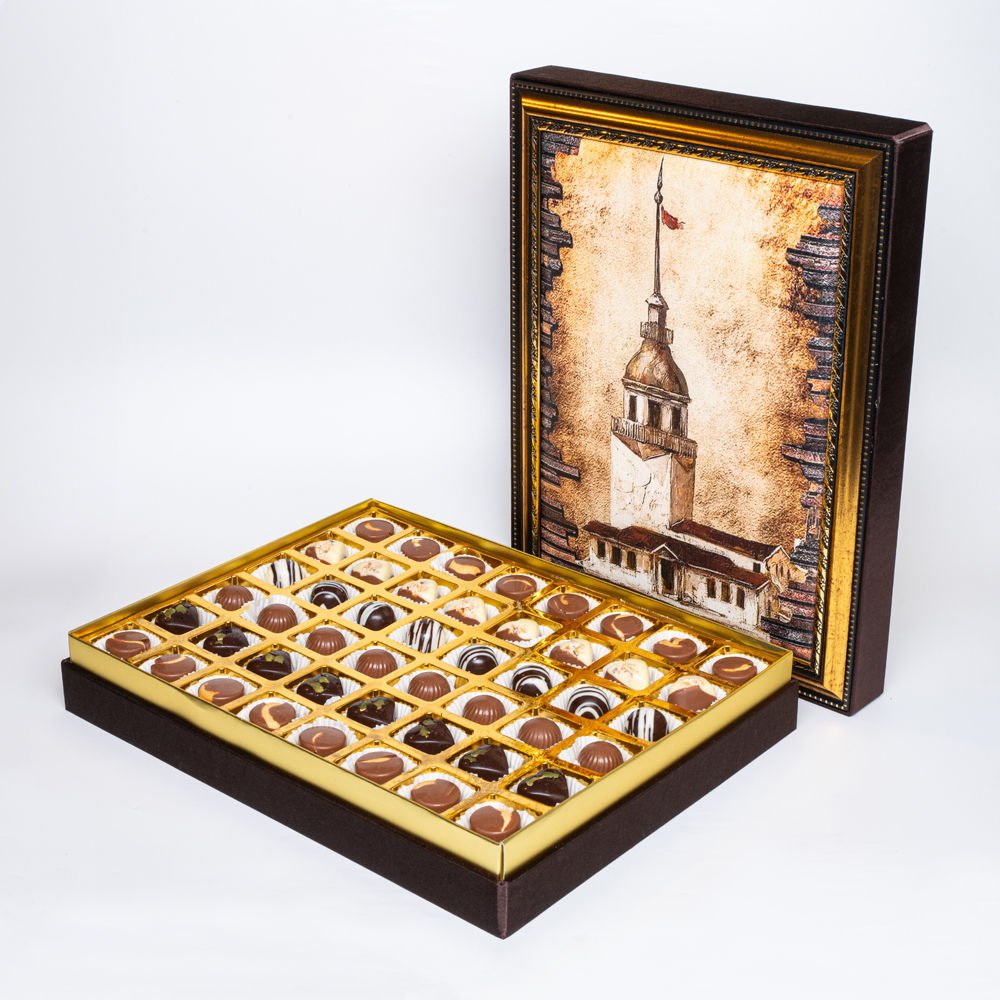 Tablolu Butik Kutu Spesiyal Çikolata 21