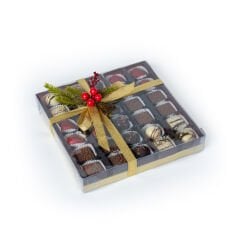 Yılbaşı Temalı Kare Asetat Kutu