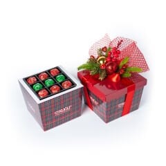 Yılbaşı Temalı Kırmızı Konik Kutu 2