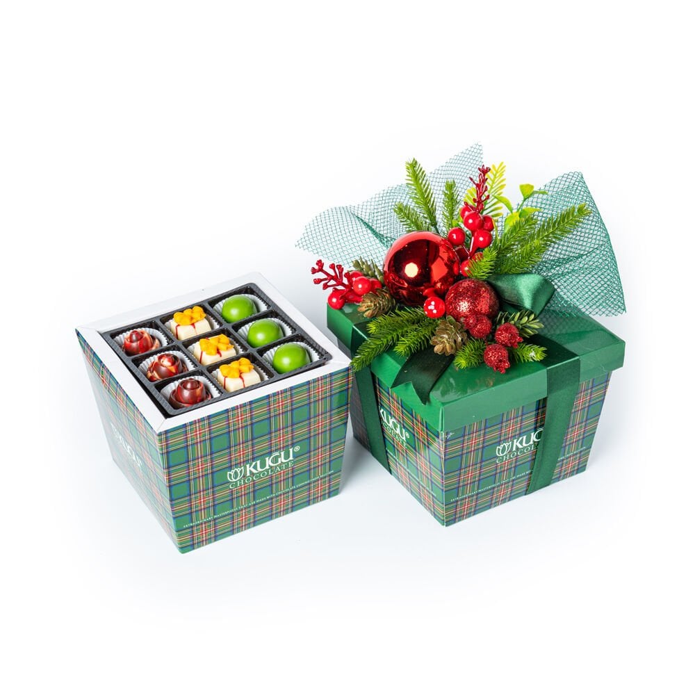 Yılbaşı Temalı Yeşil Konik Kutu 1