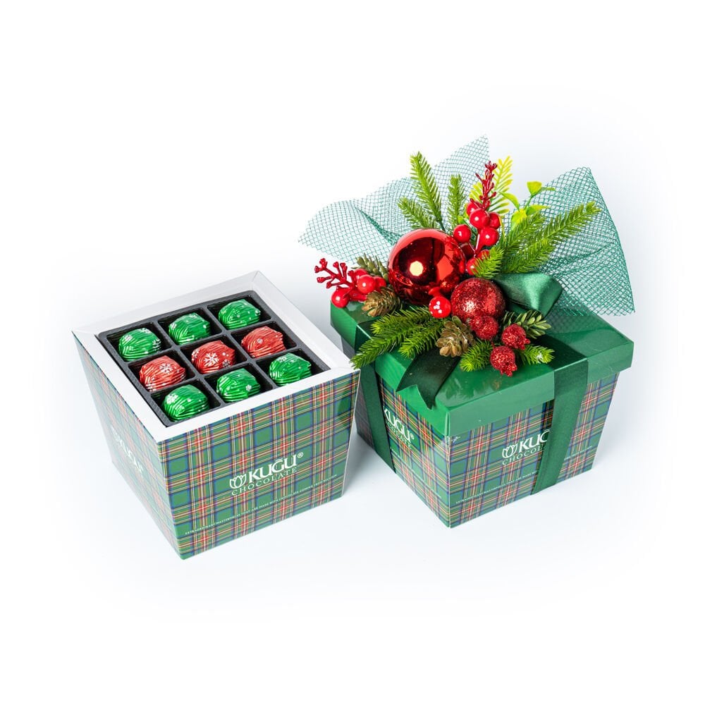 Yılbaşı Temalı Yeşil Konik Kutu 2