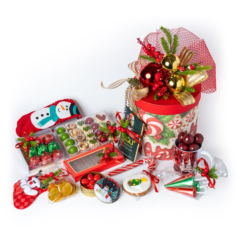 Büyük Silindir Kutu Kırmızı