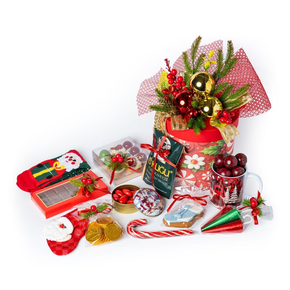 Orta Boy Silindir Kutu Kırmızı