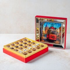 Cam Tablolu Butik Kutu Spesiyal Çikolata 4