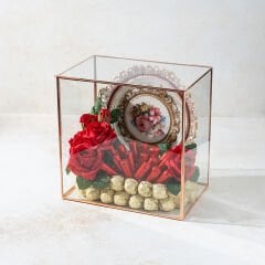 El Yapımı Boyama Tepsili Çikolata Sandığı 1