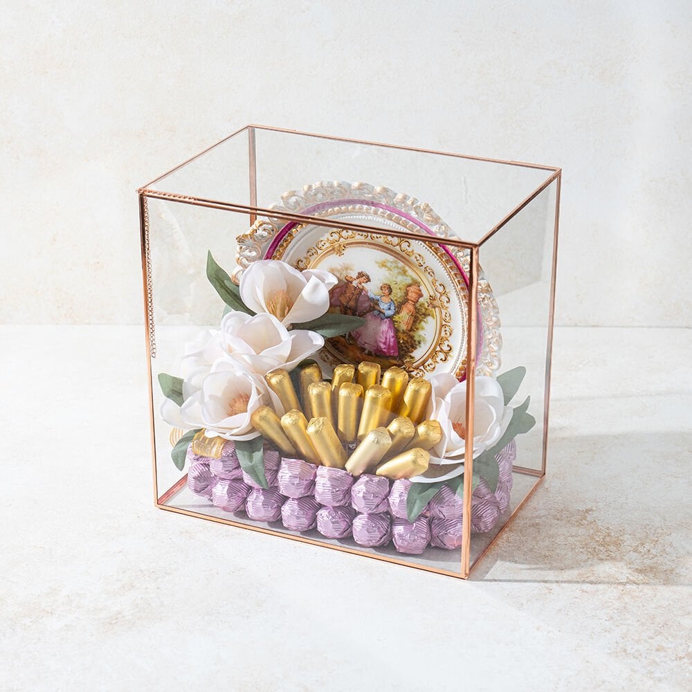 El Yapımı Boyama Tepsili Çikolata Sandığı 8